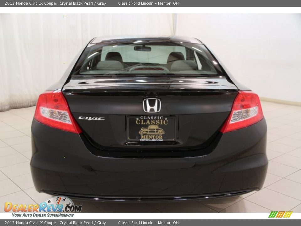 2013 Honda Civic LX Coupe Crystal Black Pearl / Gray Photo #16