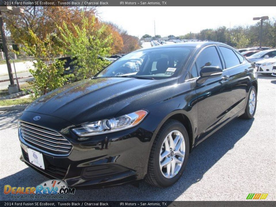 2014 Ford Fusion SE EcoBoost Tuxedo Black / Charcoal Black Photo #1