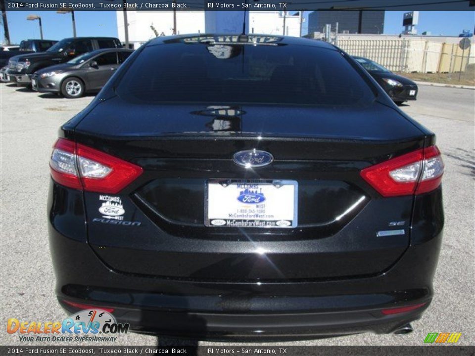 2014 Ford Fusion SE EcoBoost Tuxedo Black / Charcoal Black Photo #4