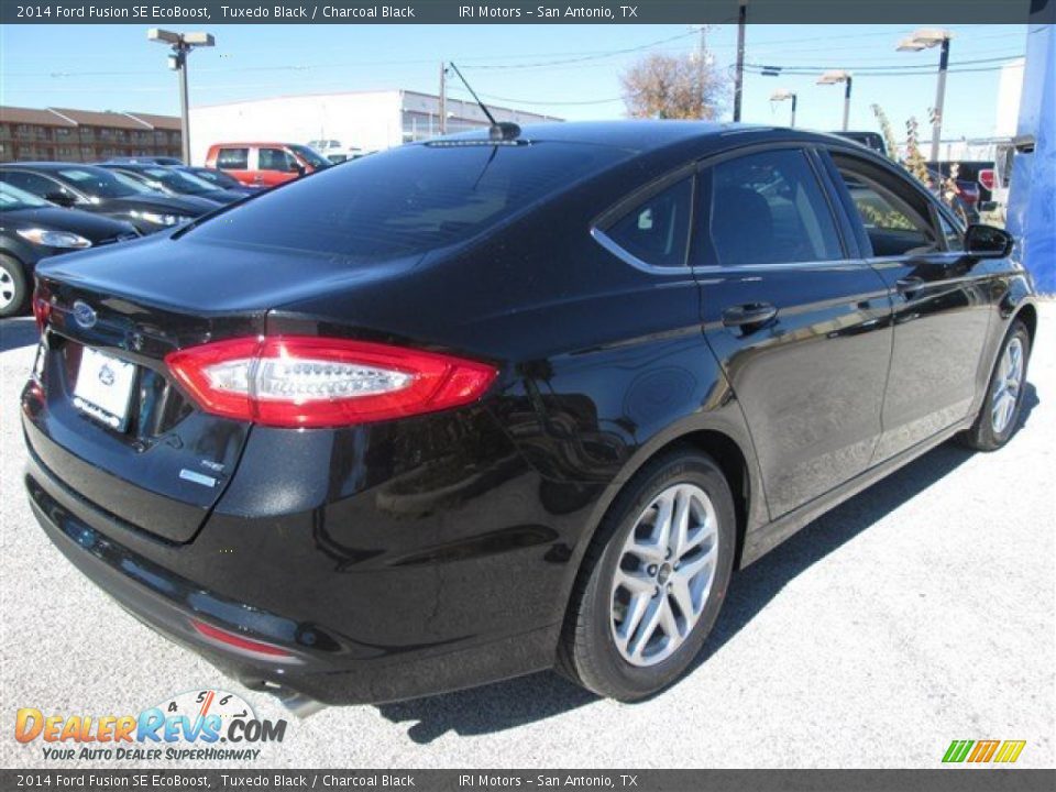 2014 Ford Fusion SE EcoBoost Tuxedo Black / Charcoal Black Photo #5