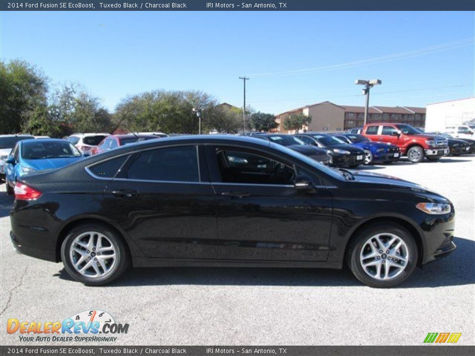 2014 Ford Fusion SE EcoBoost Tuxedo Black / Charcoal Black Photo #6
