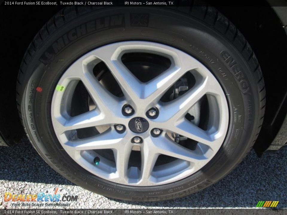 2014 Ford Fusion SE EcoBoost Tuxedo Black / Charcoal Black Photo #8