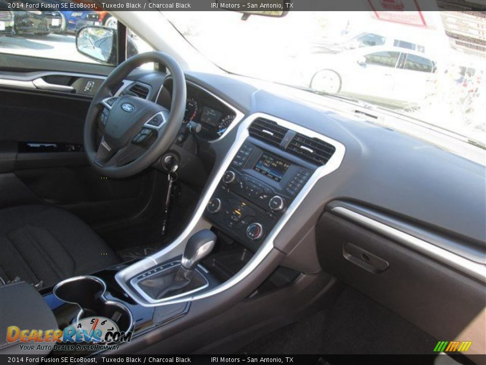 2014 Ford Fusion SE EcoBoost Tuxedo Black / Charcoal Black Photo #11