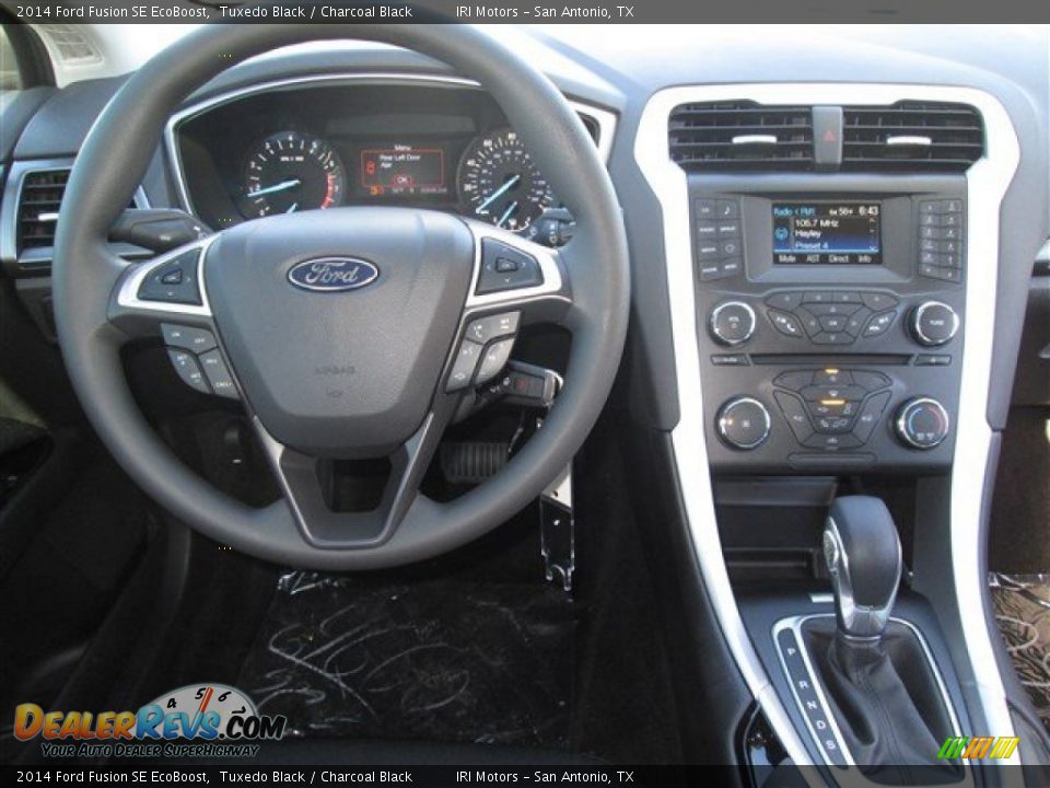 2014 Ford Fusion SE EcoBoost Tuxedo Black / Charcoal Black Photo #14