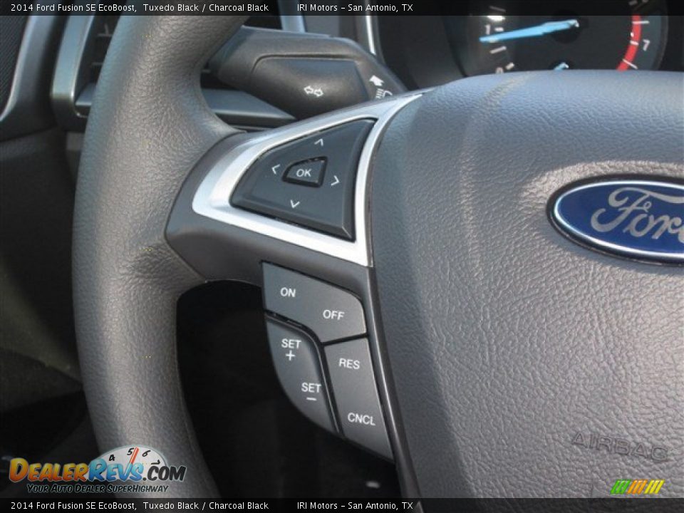 2014 Ford Fusion SE EcoBoost Tuxedo Black / Charcoal Black Photo #15