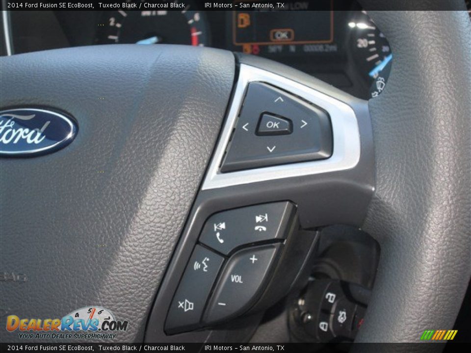 2014 Ford Fusion SE EcoBoost Tuxedo Black / Charcoal Black Photo #16