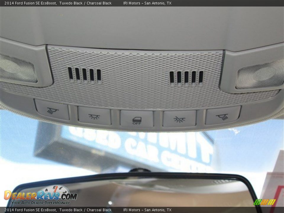 2014 Ford Fusion SE EcoBoost Tuxedo Black / Charcoal Black Photo #17