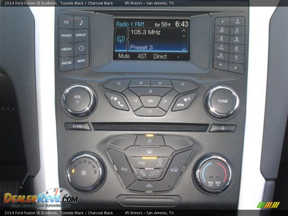 2014 Ford Fusion SE EcoBoost Tuxedo Black / Charcoal Black Photo #18