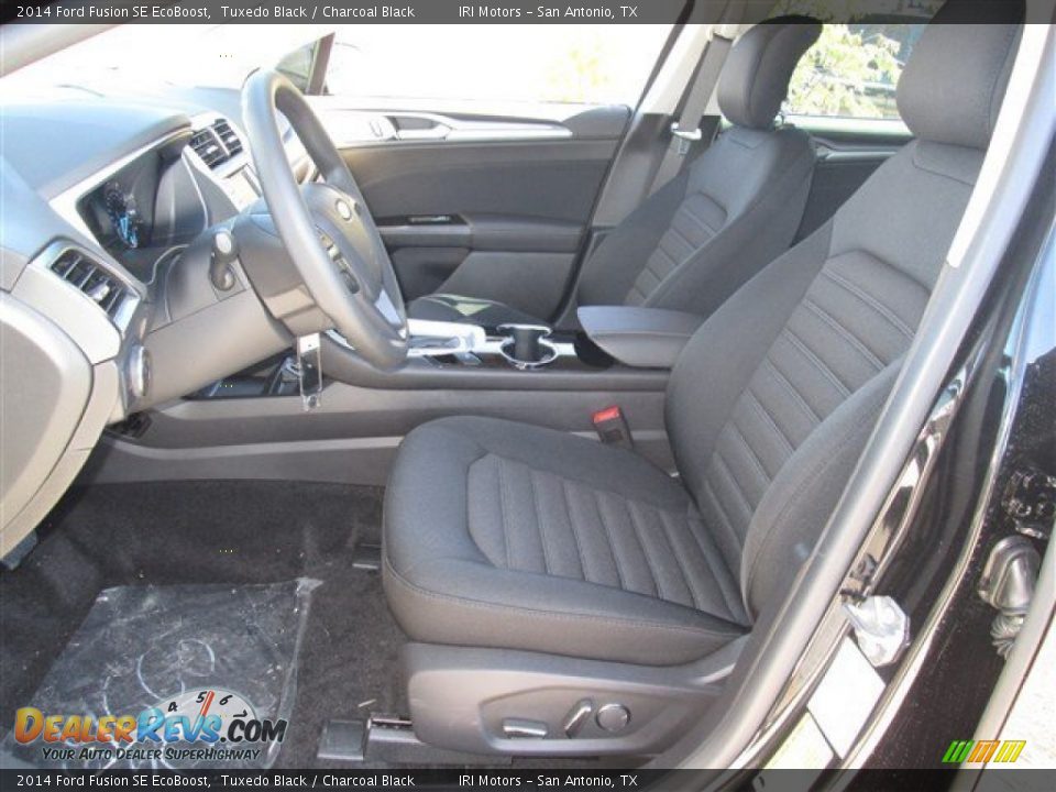 2014 Ford Fusion SE EcoBoost Tuxedo Black / Charcoal Black Photo #21