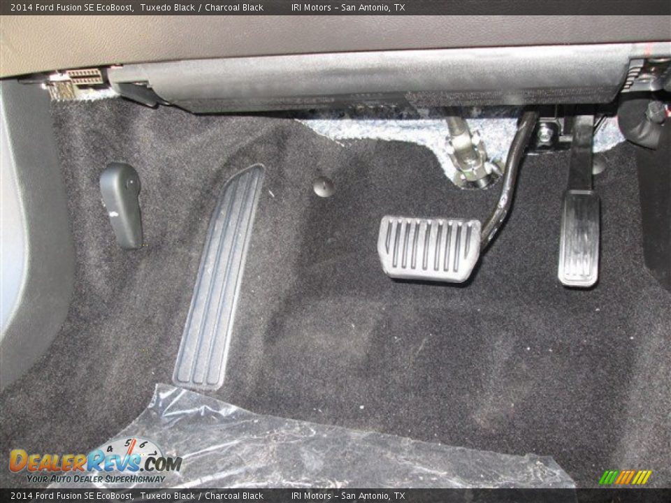 2014 Ford Fusion SE EcoBoost Tuxedo Black / Charcoal Black Photo #23