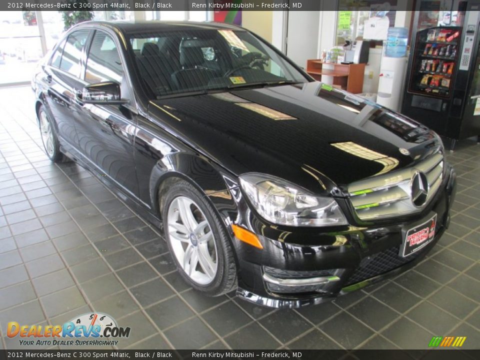 2012 Mercedes-Benz C 300 Sport 4Matic Black / Black Photo #1