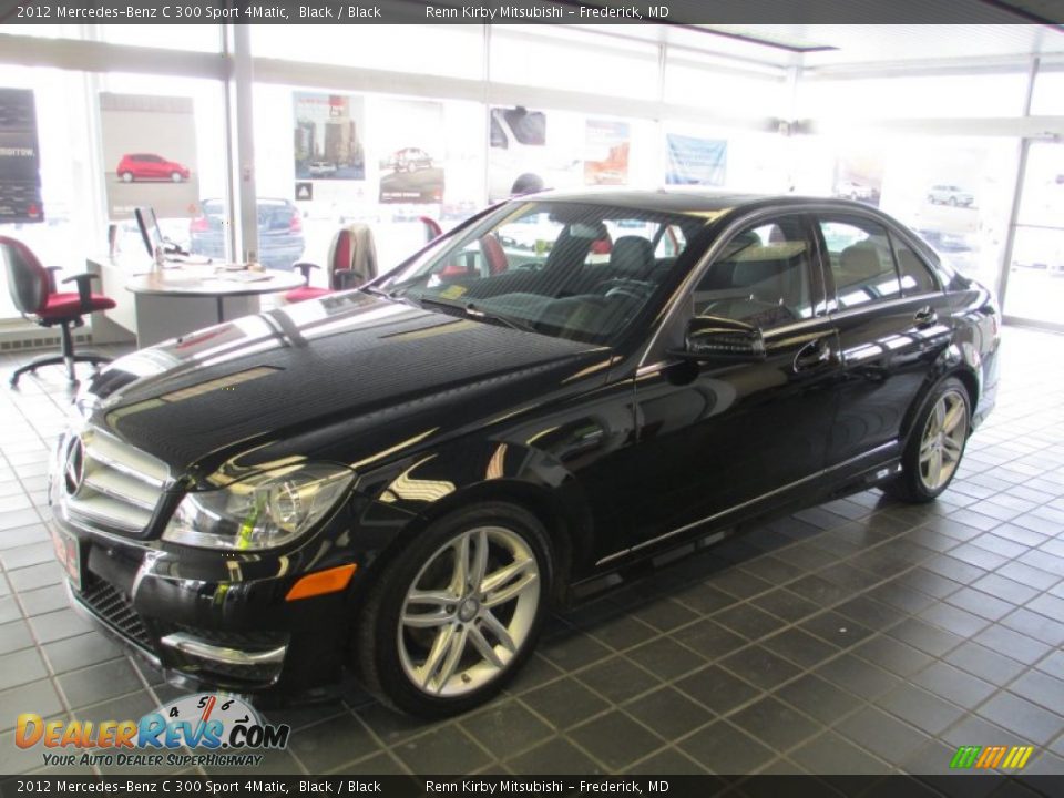 2012 Mercedes-Benz C 300 Sport 4Matic Black / Black Photo #3