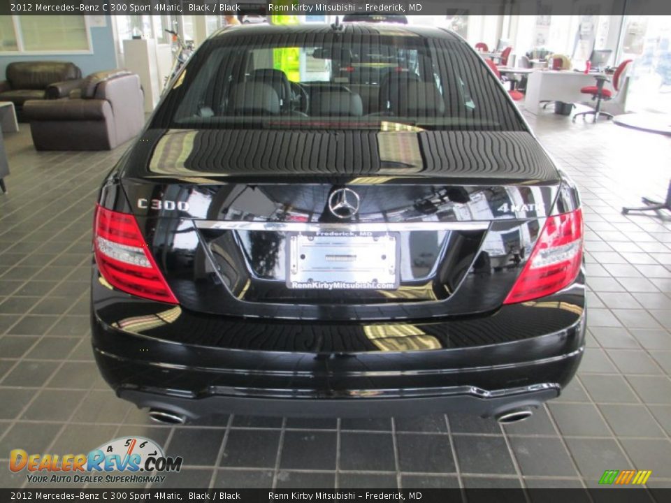2012 Mercedes-Benz C 300 Sport 4Matic Black / Black Photo #6