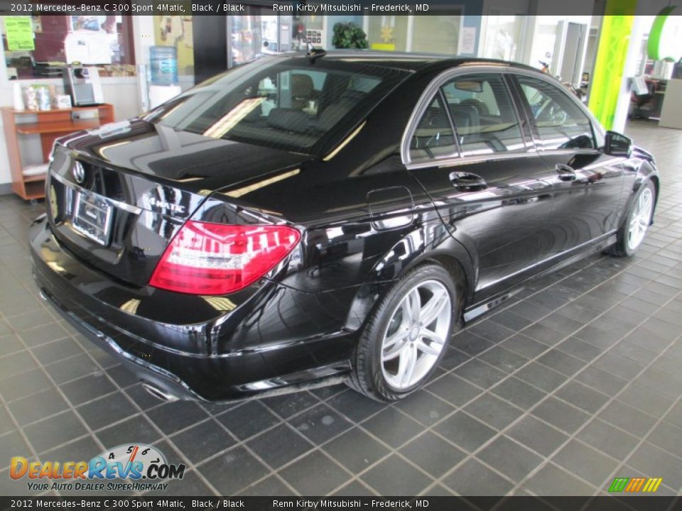 2012 Mercedes-Benz C 300 Sport 4Matic Black / Black Photo #7