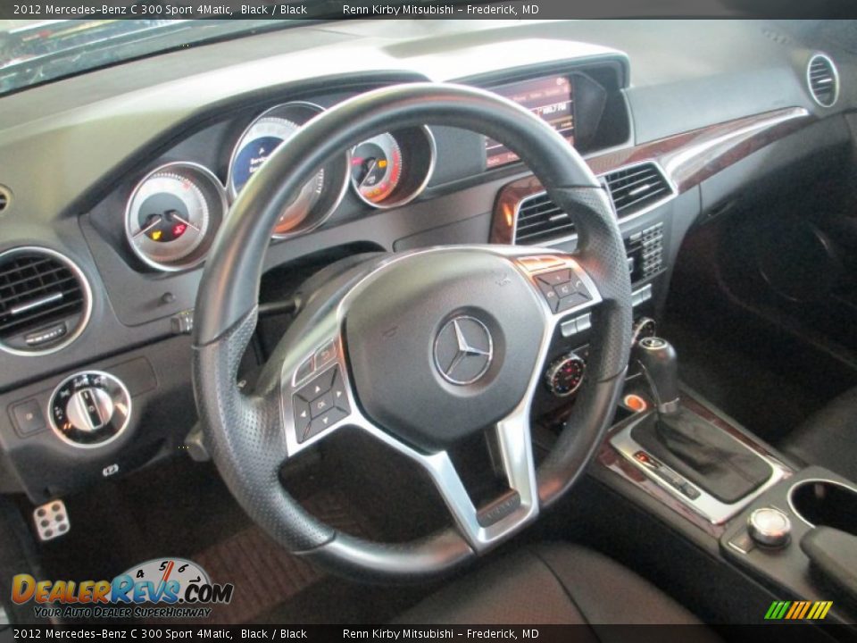 2012 Mercedes-Benz C 300 Sport 4Matic Black / Black Photo #12