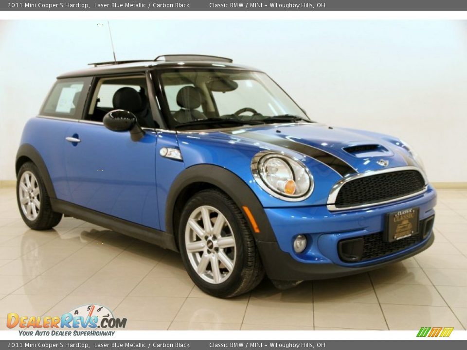2011 Mini Cooper S Hardtop Laser Blue Metallic / Carbon Black Photo #1