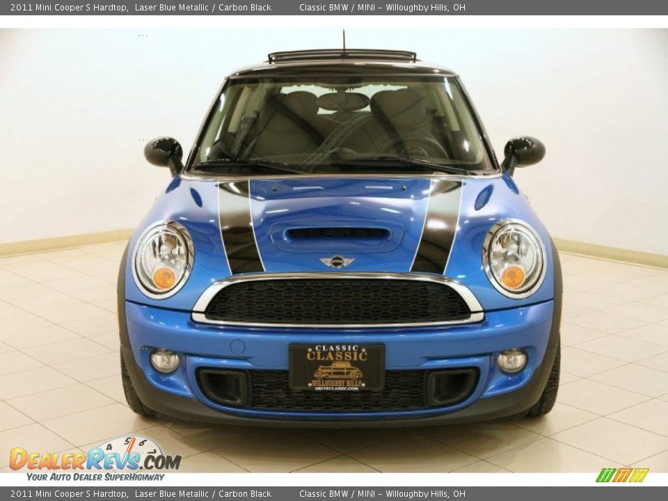 2011 Mini Cooper S Hardtop Laser Blue Metallic / Carbon Black Photo #2