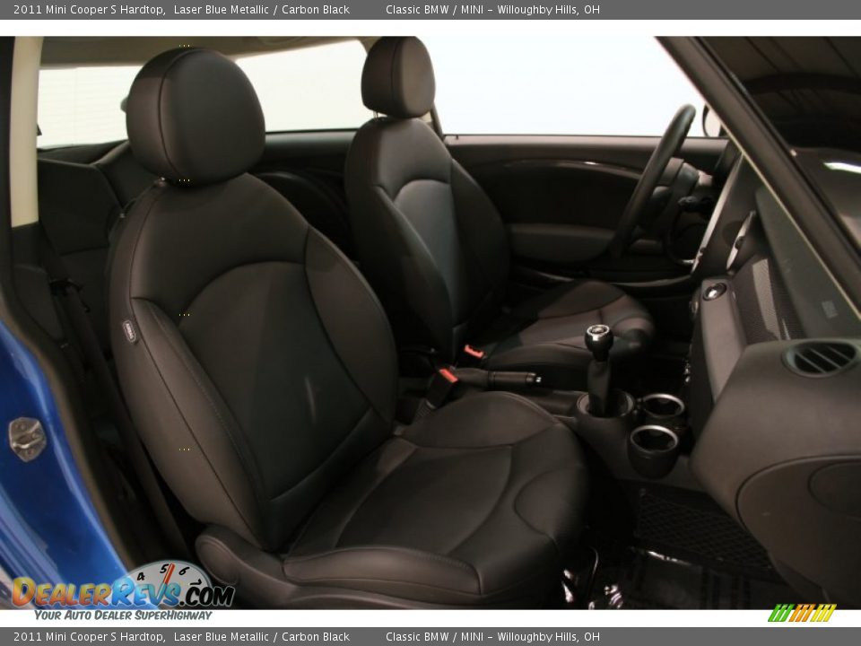 2011 Mini Cooper S Hardtop Laser Blue Metallic / Carbon Black Photo #15