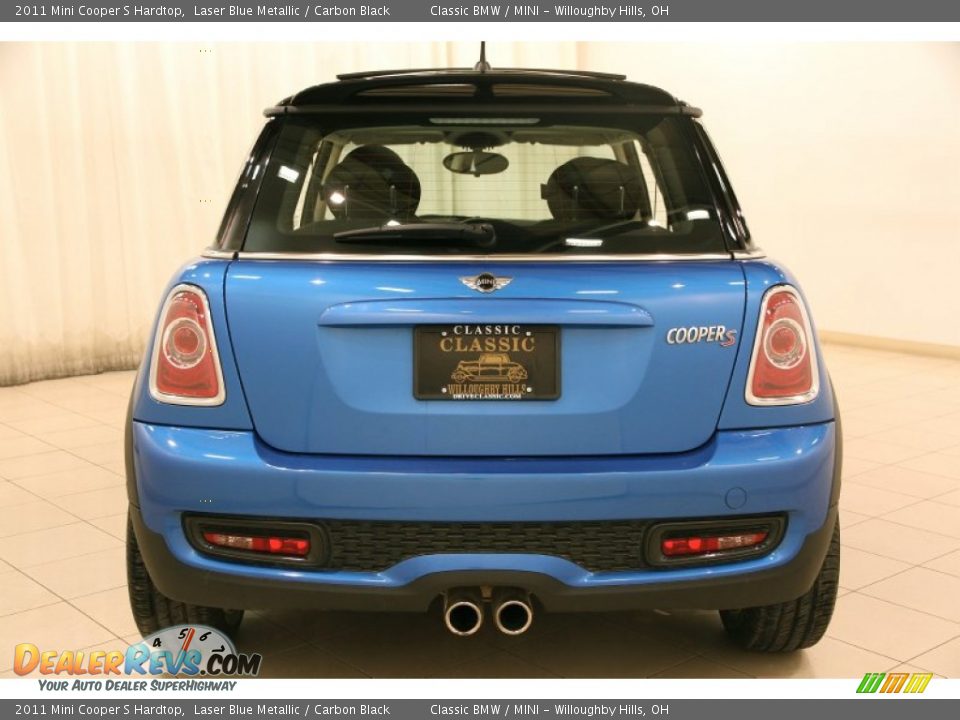 2011 Mini Cooper S Hardtop Laser Blue Metallic / Carbon Black Photo #18