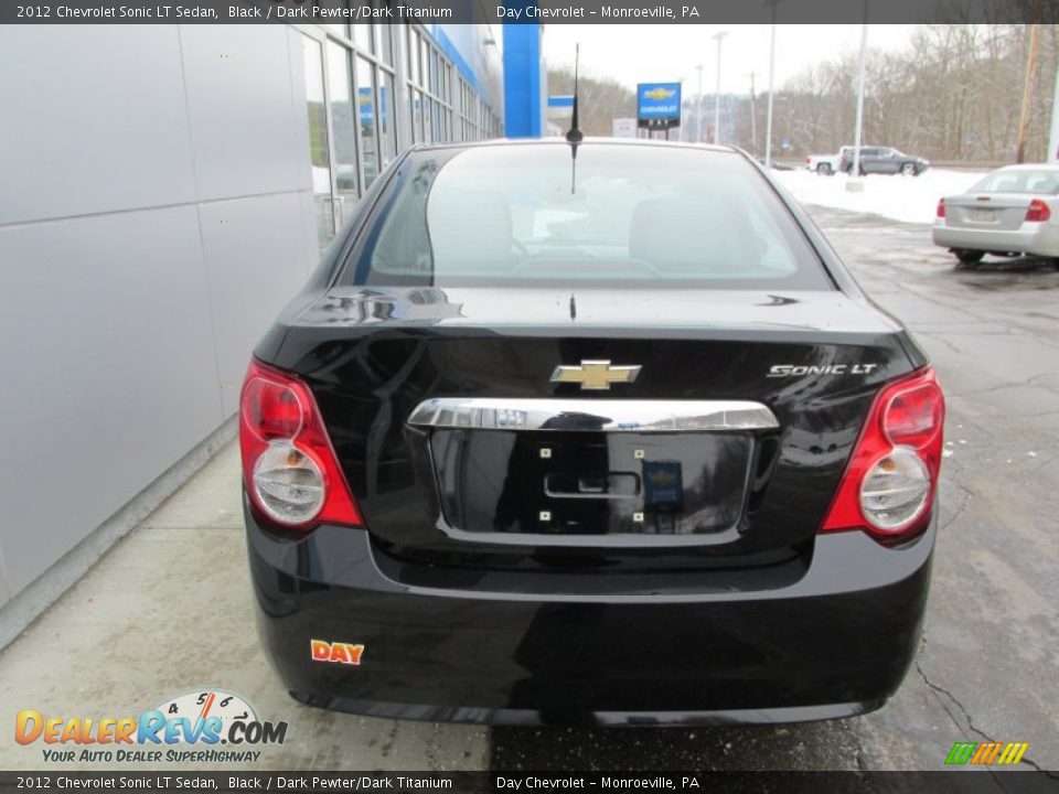 2012 Chevrolet Sonic LT Sedan Black / Dark Pewter/Dark Titanium Photo #5