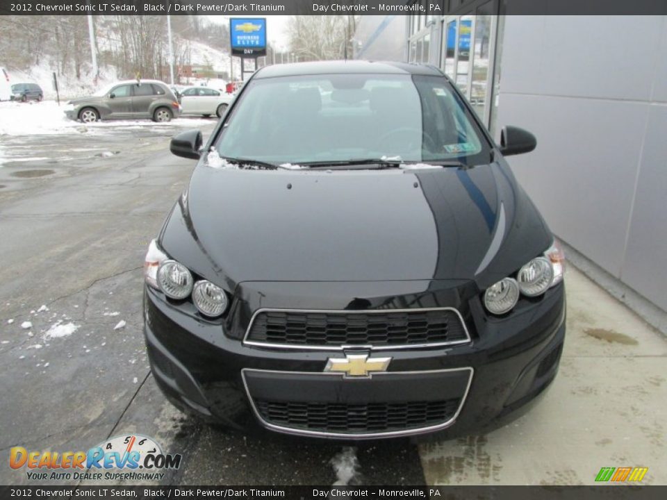 2012 Chevrolet Sonic LT Sedan Black / Dark Pewter/Dark Titanium Photo #8
