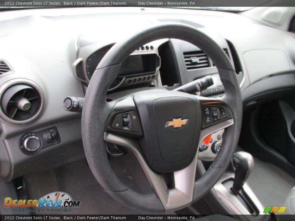 2012 Chevrolet Sonic LT Sedan Black / Dark Pewter/Dark Titanium Photo #14