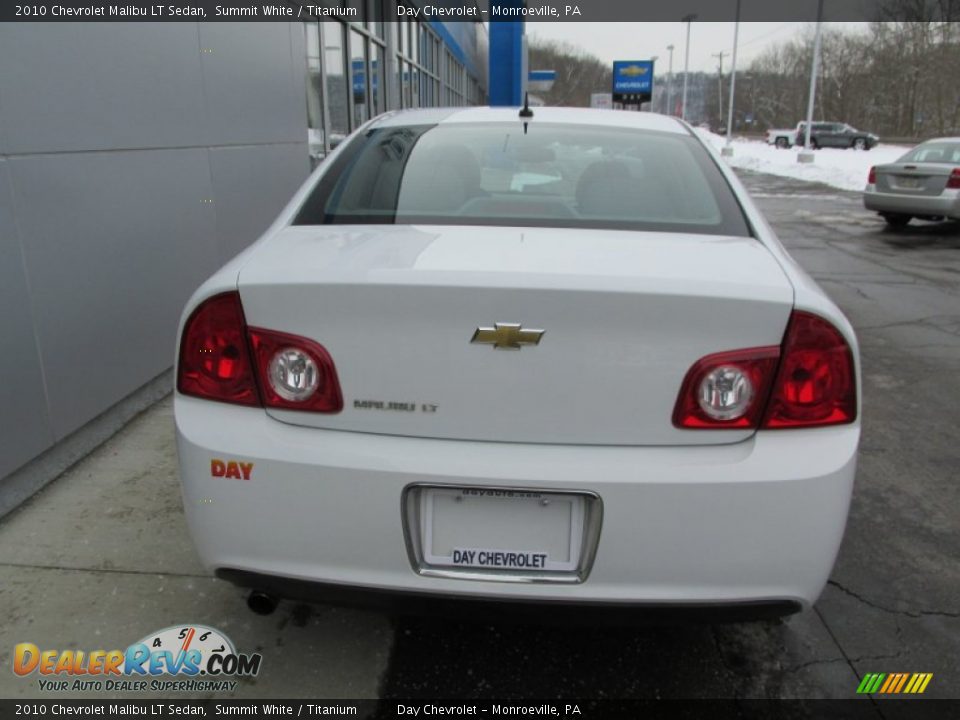 2010 Chevrolet Malibu LT Sedan Summit White / Titanium Photo #5