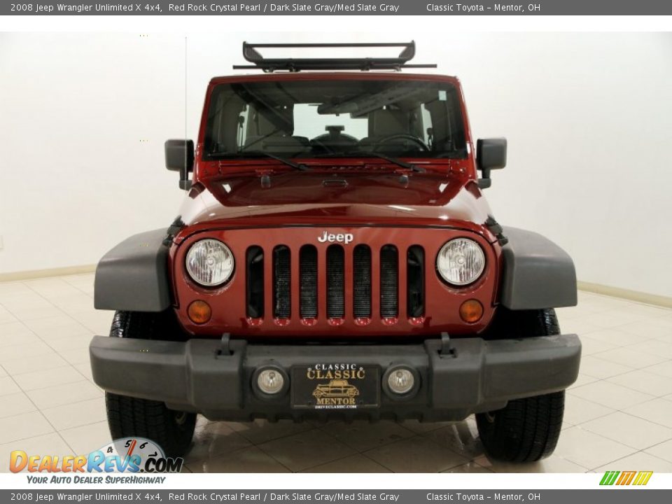 2008 Jeep Wrangler Unlimited X 4x4 Red Rock Crystal Pearl / Dark Slate Gray/Med Slate Gray Photo #2