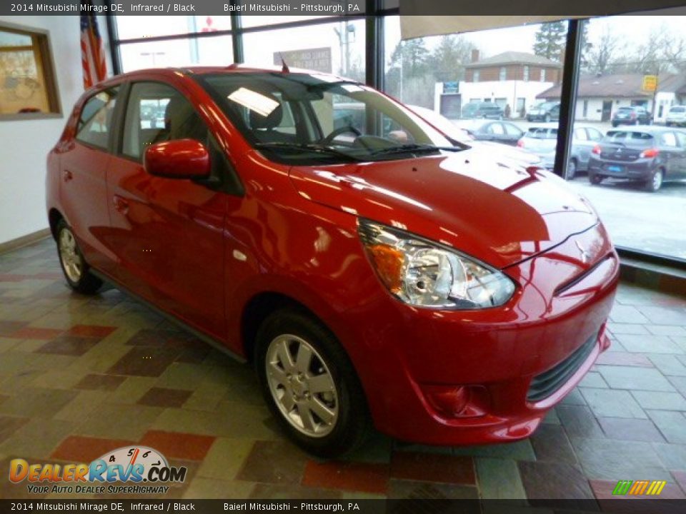 2014 Mitsubishi Mirage DE Infrared / Black Photo #1