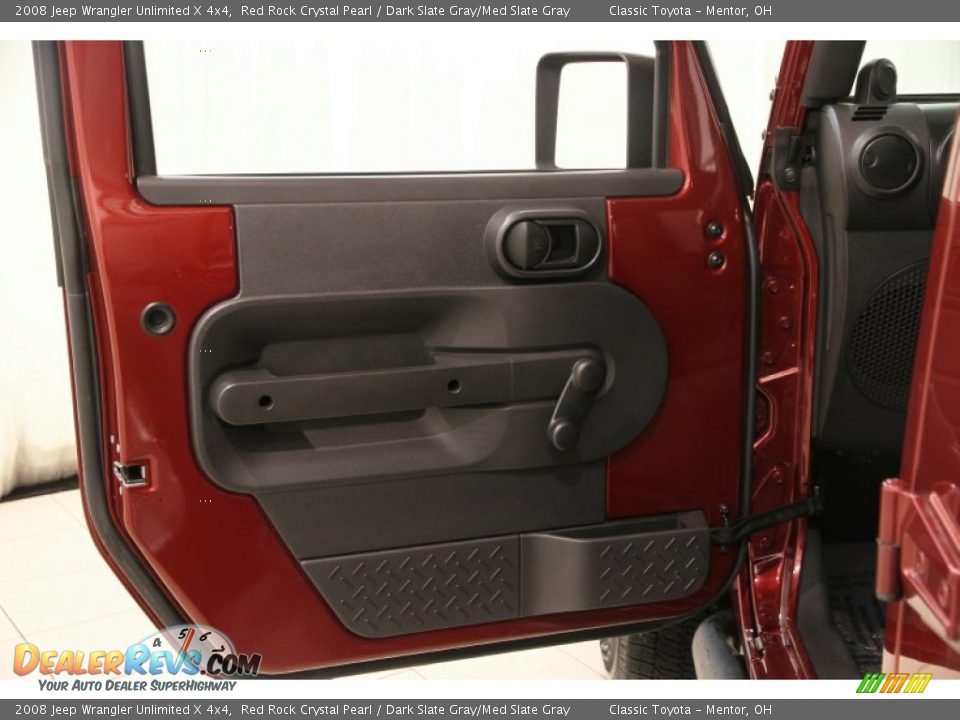 2008 Jeep Wrangler Unlimited X 4x4 Red Rock Crystal Pearl / Dark Slate Gray/Med Slate Gray Photo #4
