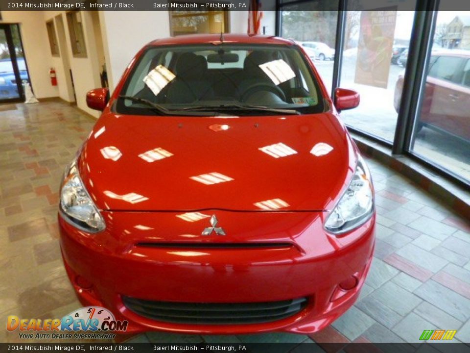 2014 Mitsubishi Mirage DE Infrared / Black Photo #2