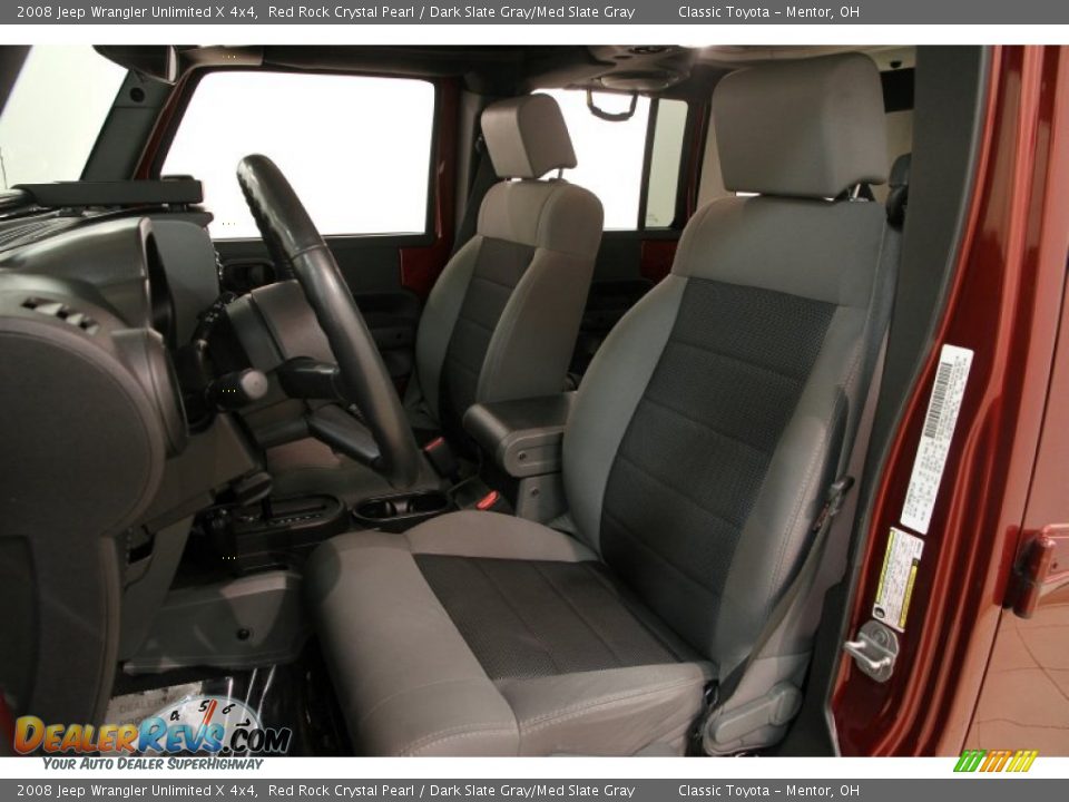 2008 Jeep Wrangler Unlimited X 4x4 Red Rock Crystal Pearl / Dark Slate Gray/Med Slate Gray Photo #5