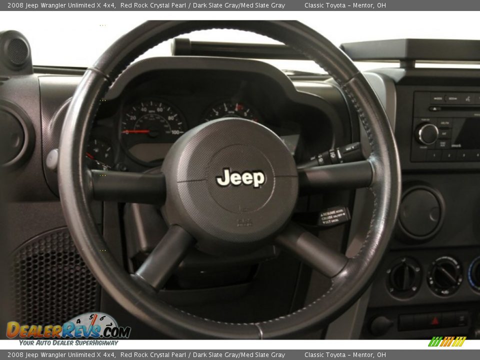 2008 Jeep Wrangler Unlimited X 4x4 Red Rock Crystal Pearl / Dark Slate Gray/Med Slate Gray Photo #6