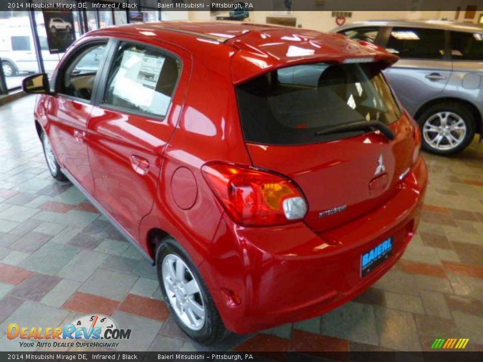 2014 Mitsubishi Mirage DE Infrared / Black Photo #4