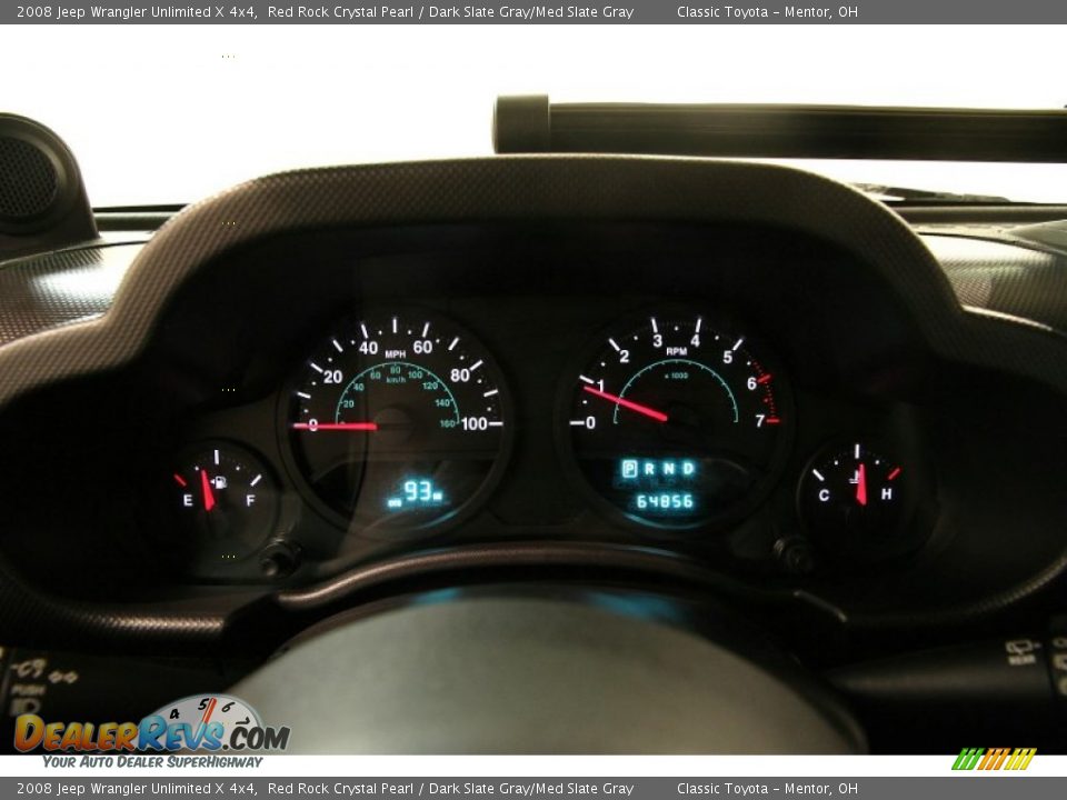 2008 Jeep Wrangler Unlimited X 4x4 Red Rock Crystal Pearl / Dark Slate Gray/Med Slate Gray Photo #7
