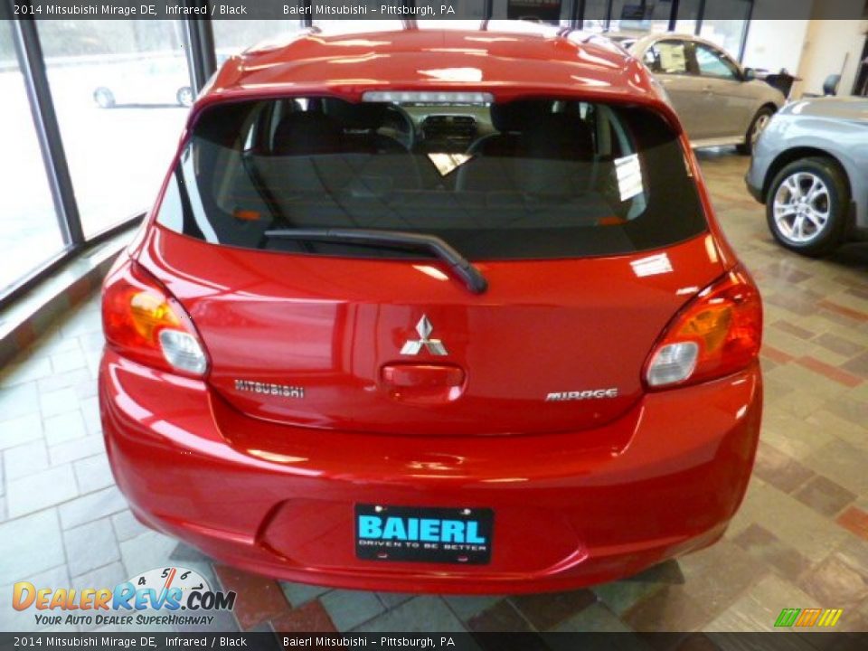 2014 Mitsubishi Mirage DE Infrared / Black Photo #5