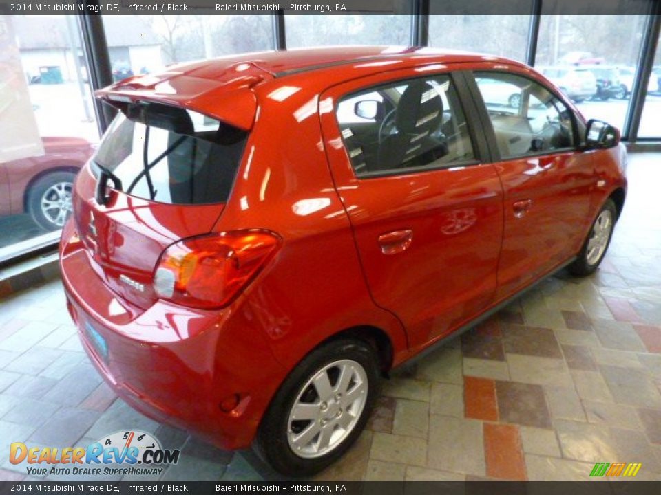 2014 Mitsubishi Mirage DE Infrared / Black Photo #6