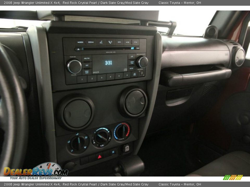 2008 Jeep Wrangler Unlimited X 4x4 Red Rock Crystal Pearl / Dark Slate Gray/Med Slate Gray Photo #9