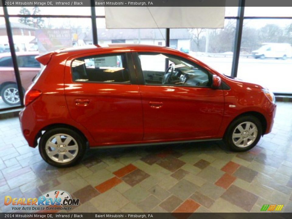 2014 Mitsubishi Mirage DE Infrared / Black Photo #7