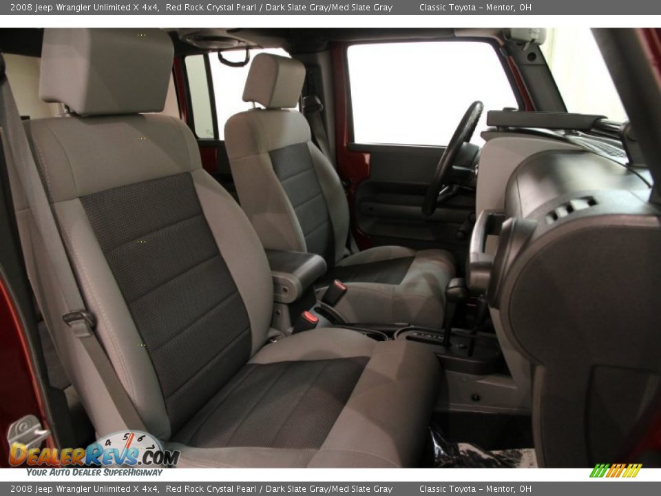 2008 Jeep Wrangler Unlimited X 4x4 Red Rock Crystal Pearl / Dark Slate Gray/Med Slate Gray Photo #13