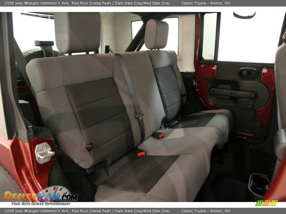 2008 Jeep Wrangler Unlimited X 4x4 Red Rock Crystal Pearl / Dark Slate Gray/Med Slate Gray Photo #14