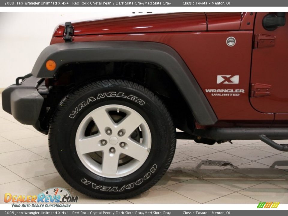 2008 Jeep Wrangler Unlimited X 4x4 Red Rock Crystal Pearl / Dark Slate Gray/Med Slate Gray Photo #21