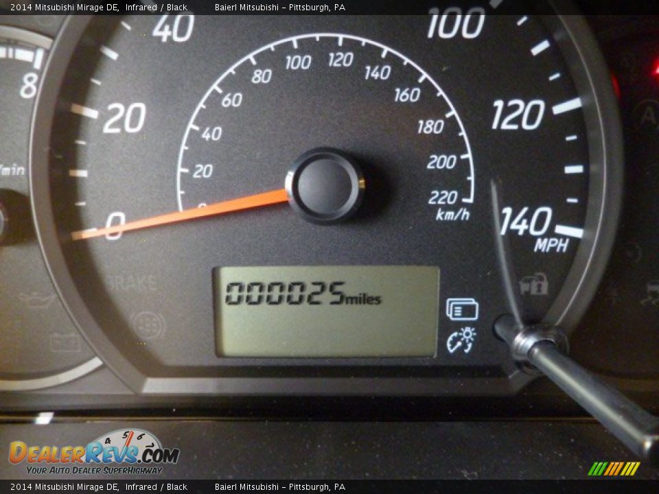 2014 Mitsubishi Mirage DE Infrared / Black Photo #20