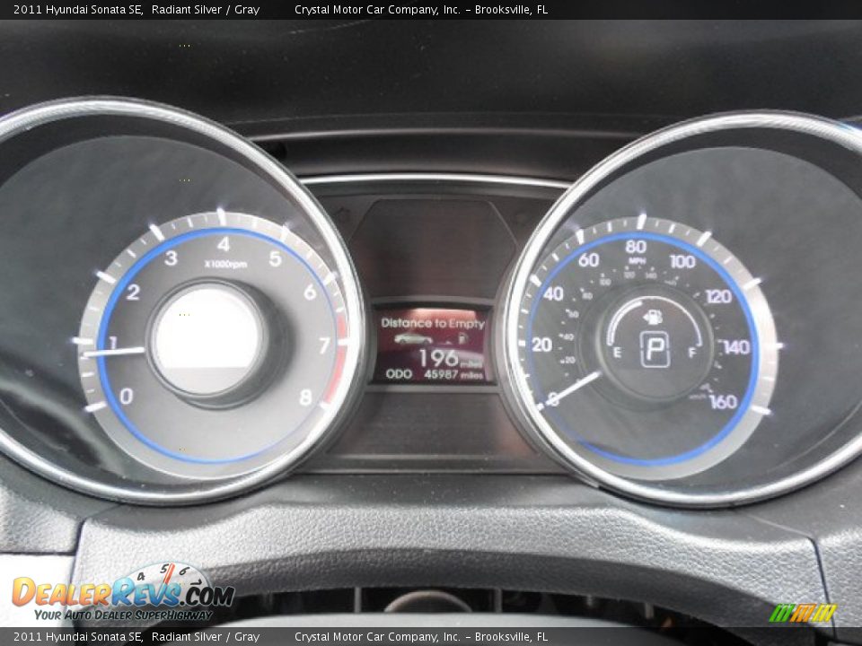 2011 Hyundai Sonata SE Radiant Silver / Gray Photo #18
