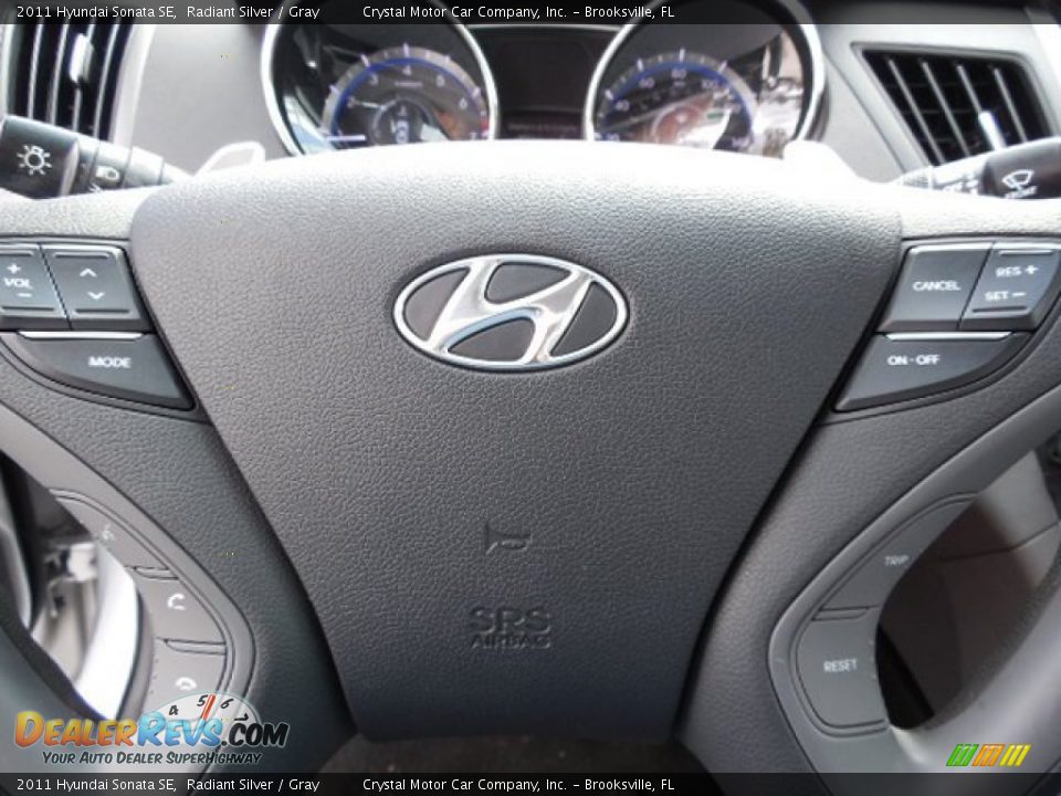 2011 Hyundai Sonata SE Radiant Silver / Gray Photo #22
