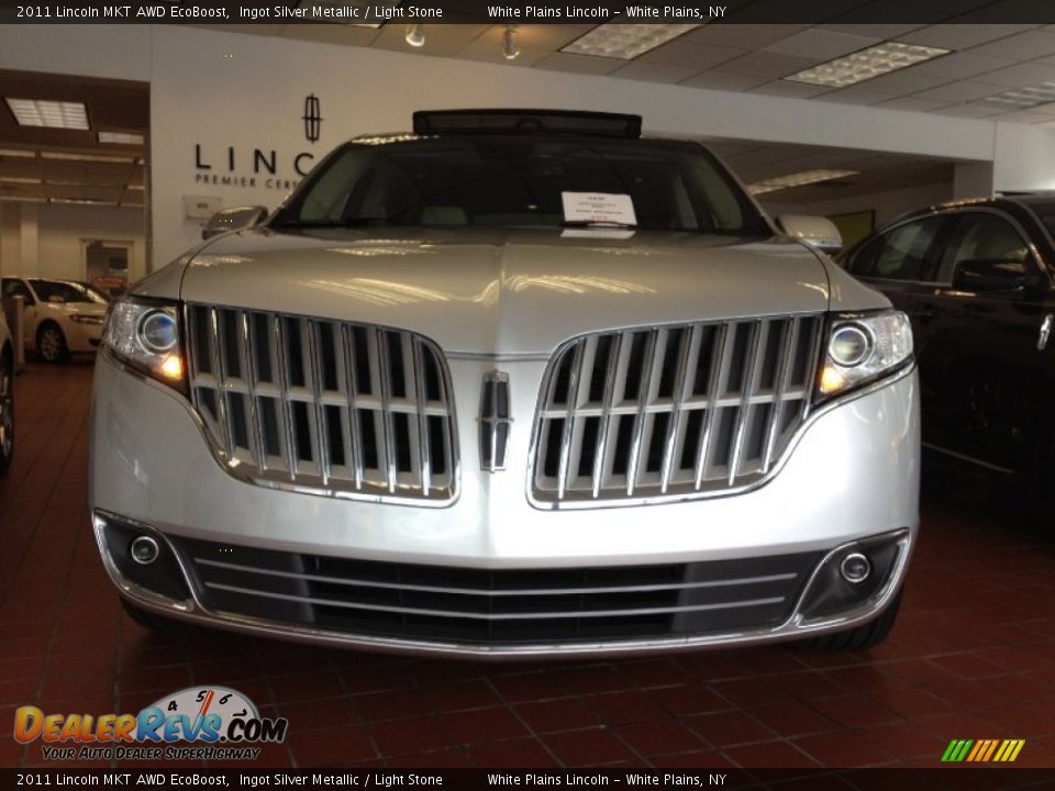2011 Lincoln MKT AWD EcoBoost Ingot Silver Metallic / Light Stone Photo #2