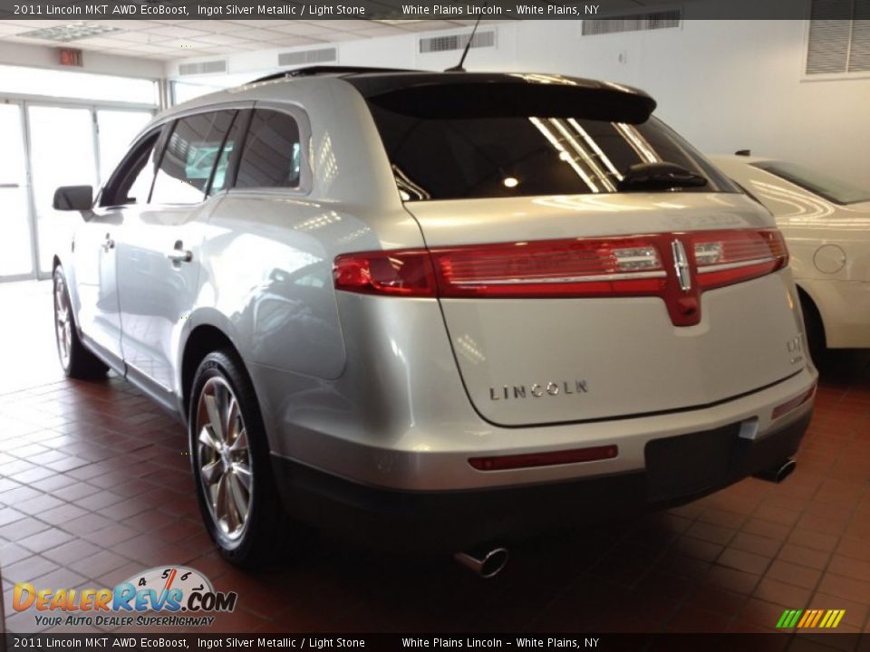 2011 Lincoln MKT AWD EcoBoost Ingot Silver Metallic / Light Stone Photo #5