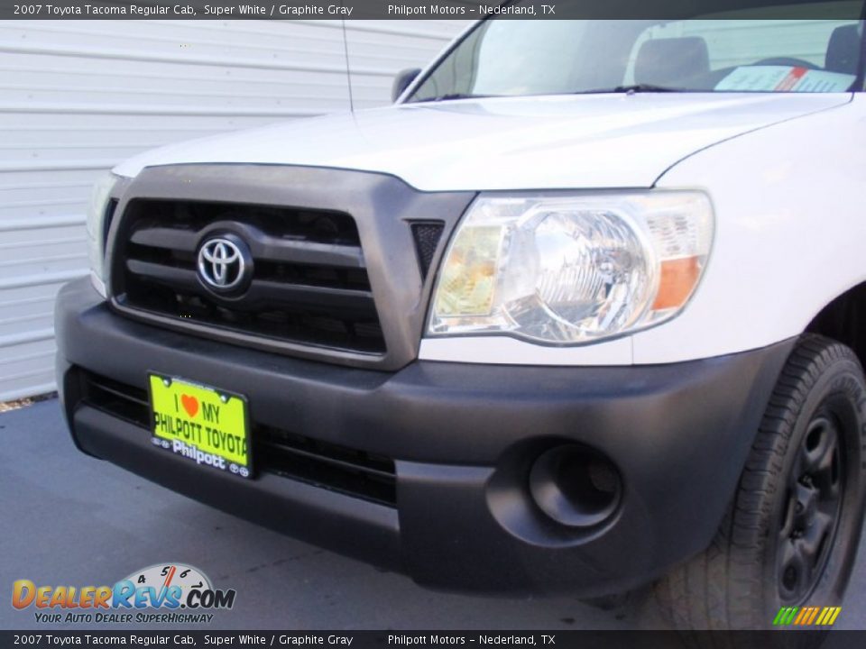 2007 Toyota Tacoma Regular Cab Super White / Graphite Gray Photo #11