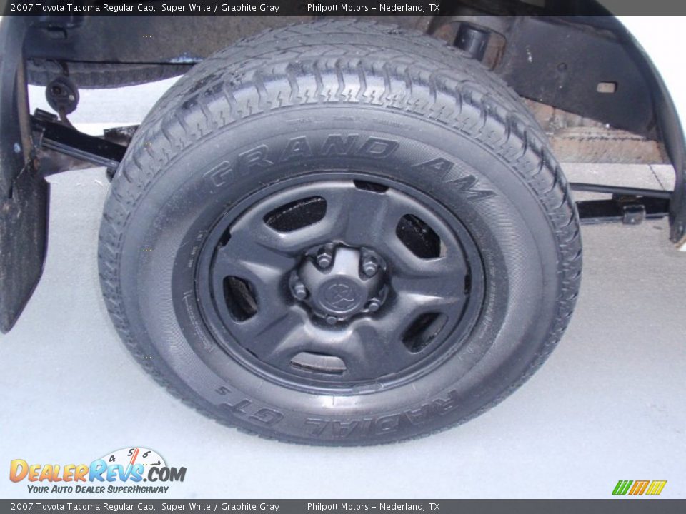 2007 Toyota Tacoma Regular Cab Super White / Graphite Gray Photo #14