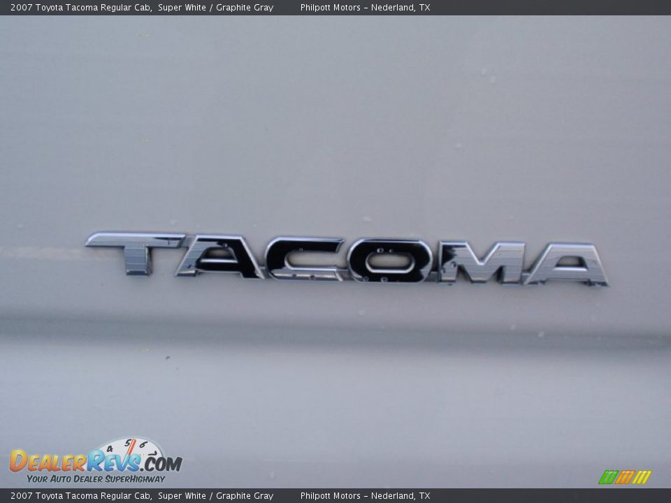 2007 Toyota Tacoma Regular Cab Super White / Graphite Gray Photo #16